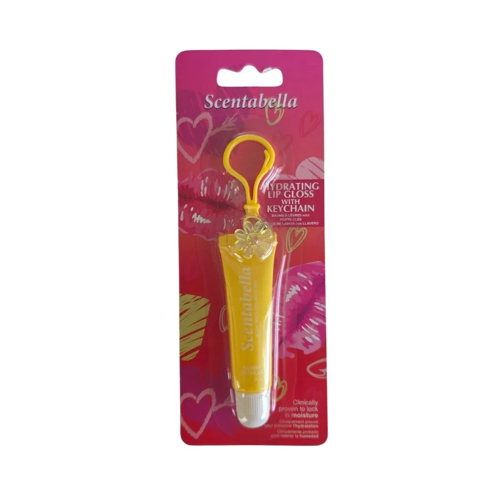 Scentabella Hydrating Lip Gloss With Key Chain ~Lot Of 4